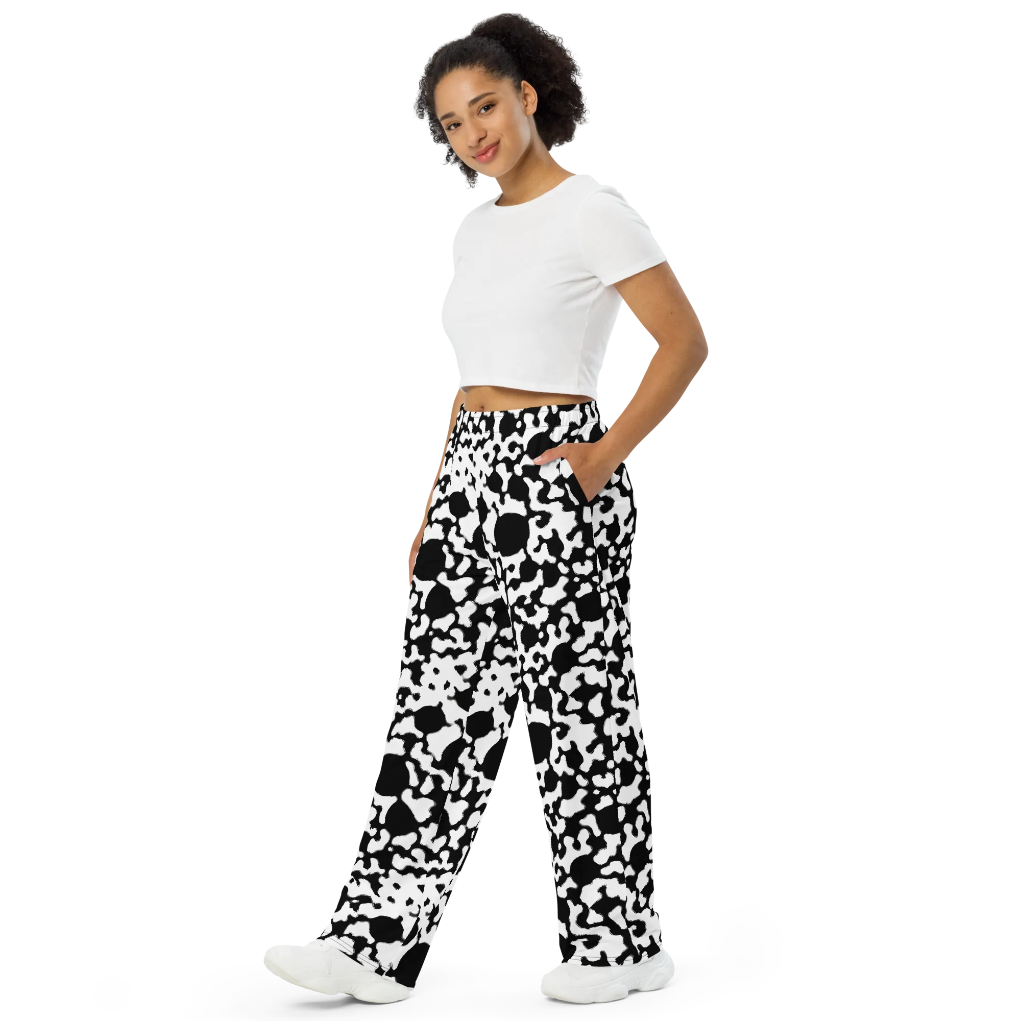 Inkblot Current on Wide-Leg Pants — Left Front