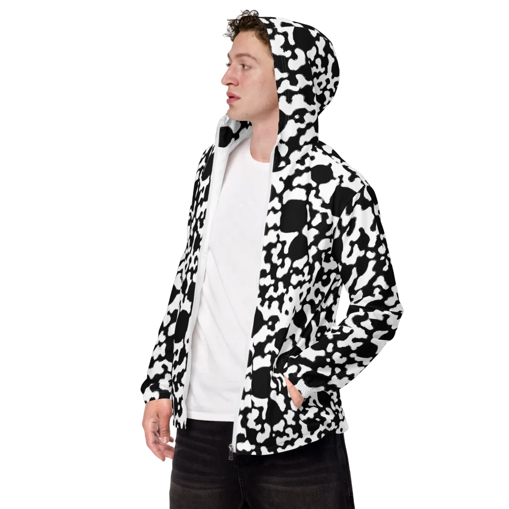 Inkblot Current on Men's Windbreaker — Left Front