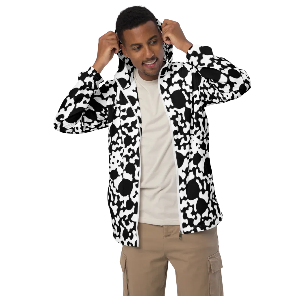 Inkblot Current on Men's Windbreaker — Front