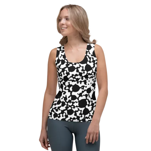 Inkblot Current on a Women's Tank Top