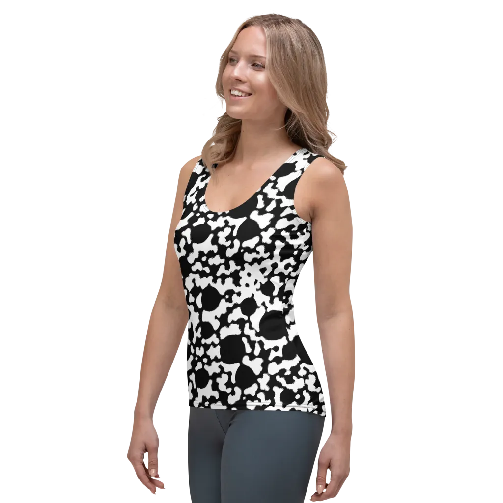 Inkblot Current on Women's Tank Top — Left Front