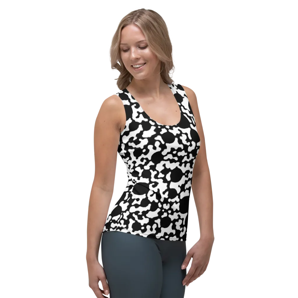 Inkblot Current on Women's Tank Top — Right Front