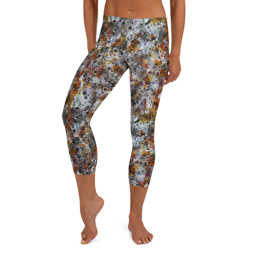 Molten Static on Capri Leggings — Front