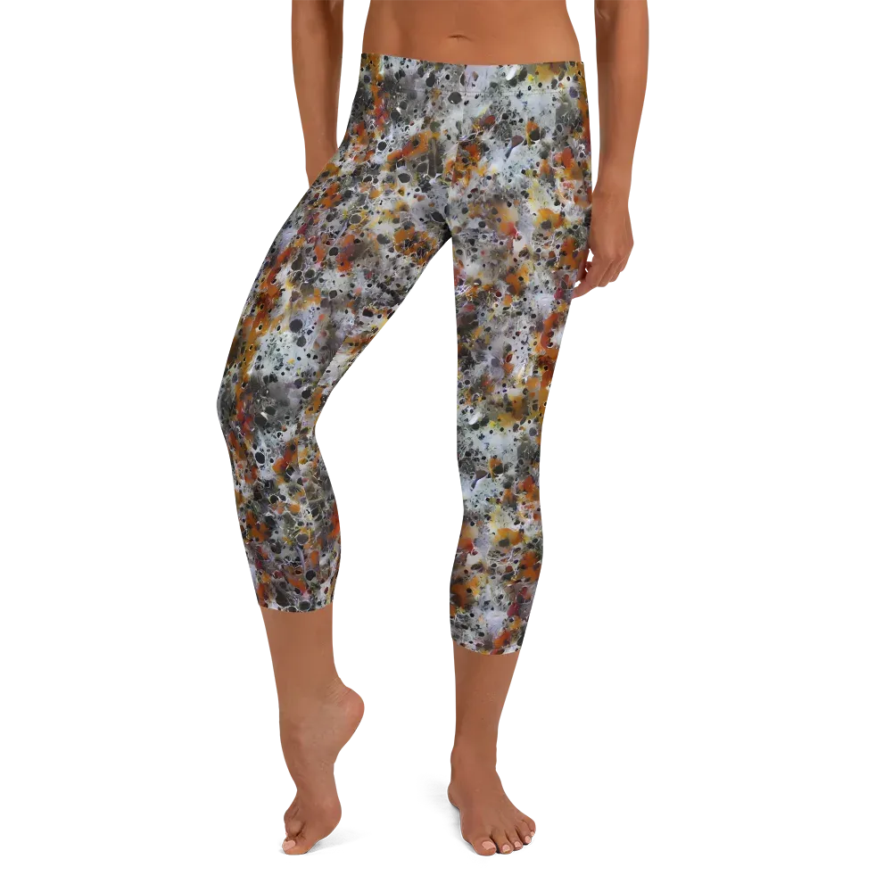 Molten Static on Capri Leggings — Front