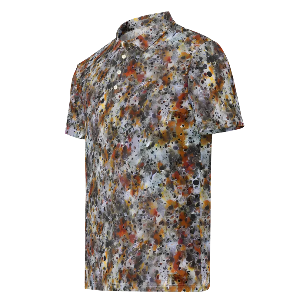 Molten Static on Men's Slim Fit Polo Shirt — Left Front