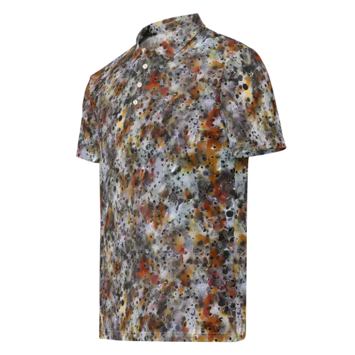 Molten Static on a Men's Slim Fit Polo Shirt
