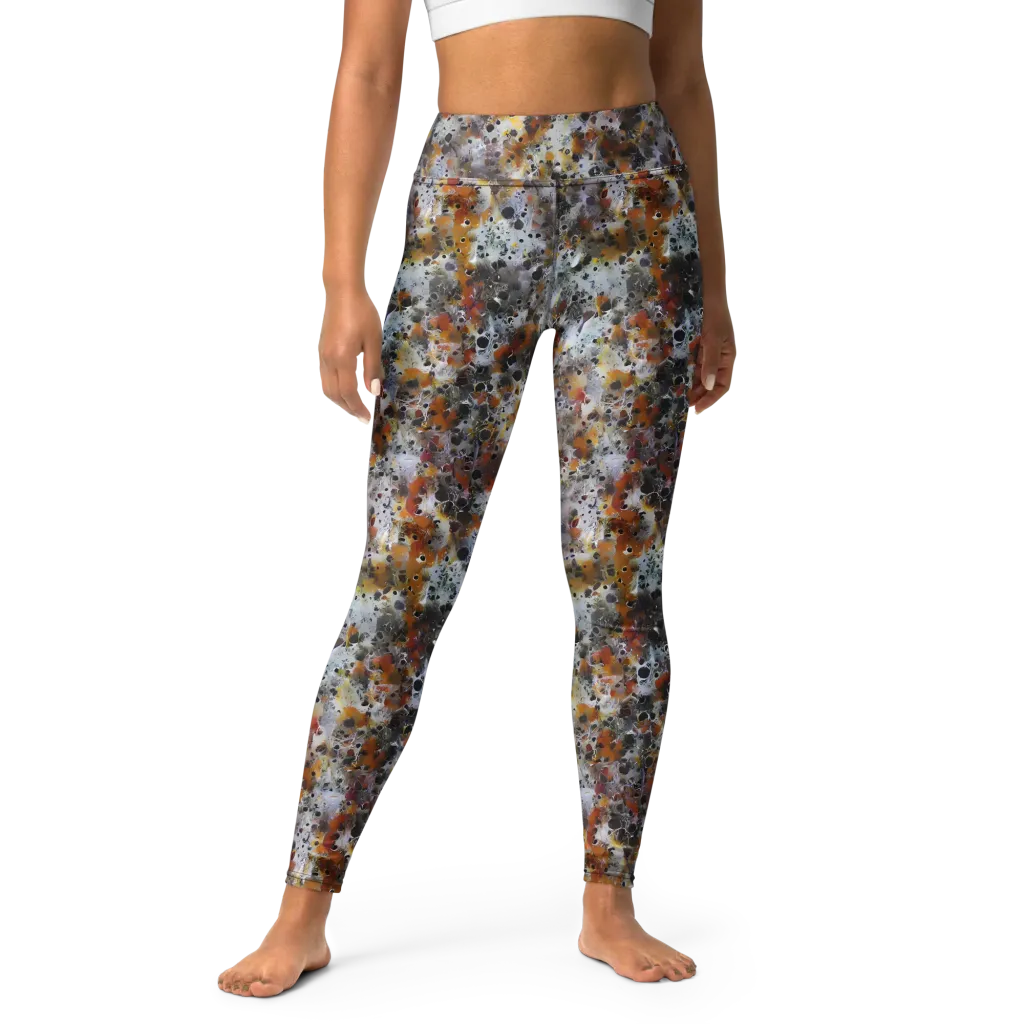 Molten Static on Yoga Leggings — Front