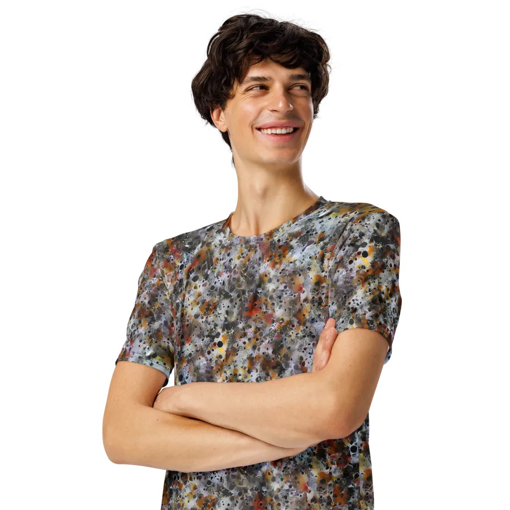 Molten Static on Men's Crew Neck T-Shirt — Left Front
