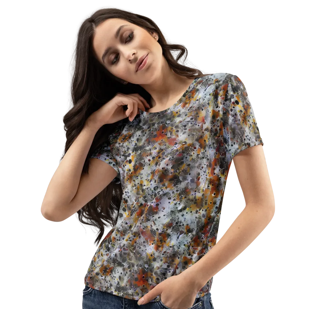 Molten Static on Women's Crew Neck T-Shirt — Left Front