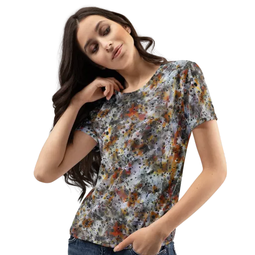 Molten Static on a Women's Crew Neck T-Shirt