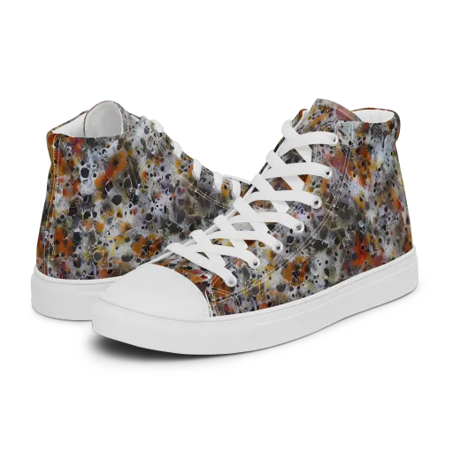 Molten Static on a Women's High Top Canvas Shoes
