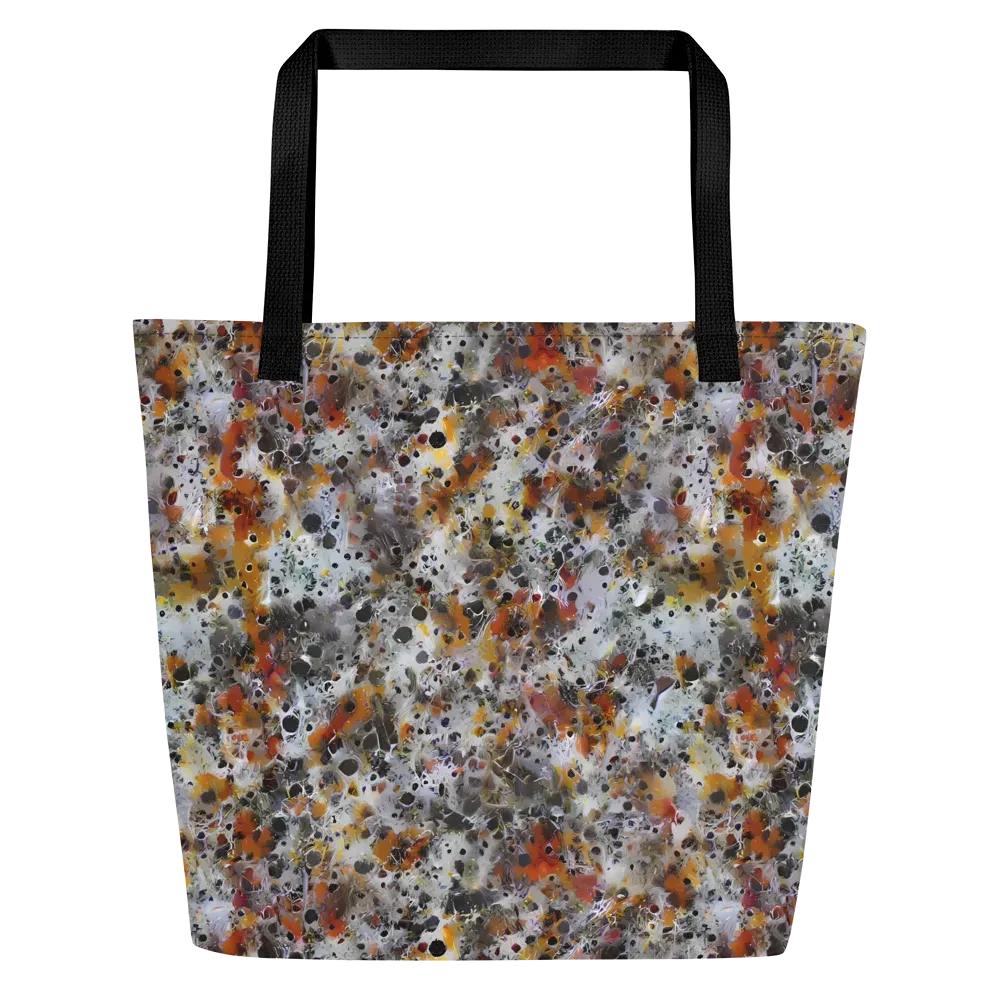 Molten Static on Large Tote Bag W/ Pocket — Front