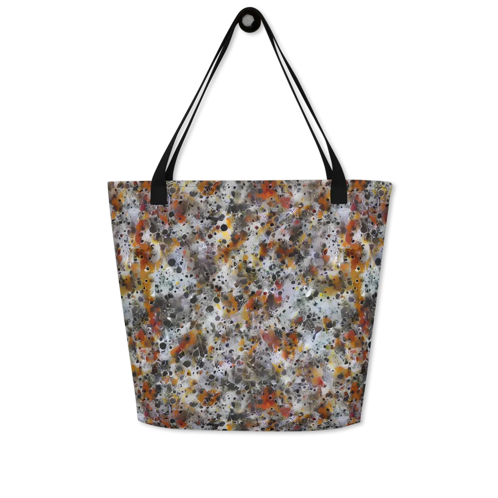 Molten Static on Large Tote Bag W/ Pocket — Front