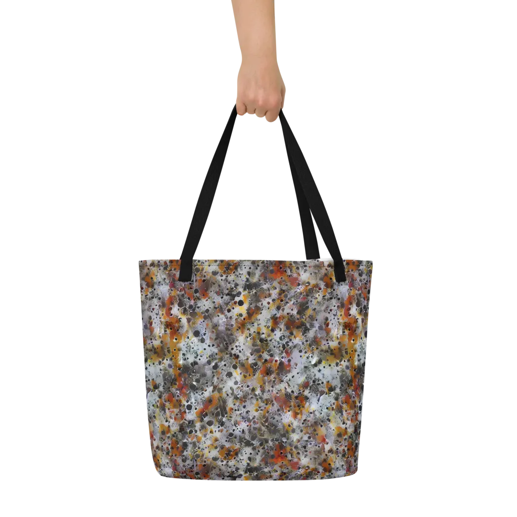 Molten Static on Large Tote Bag W/ Pocket — Front