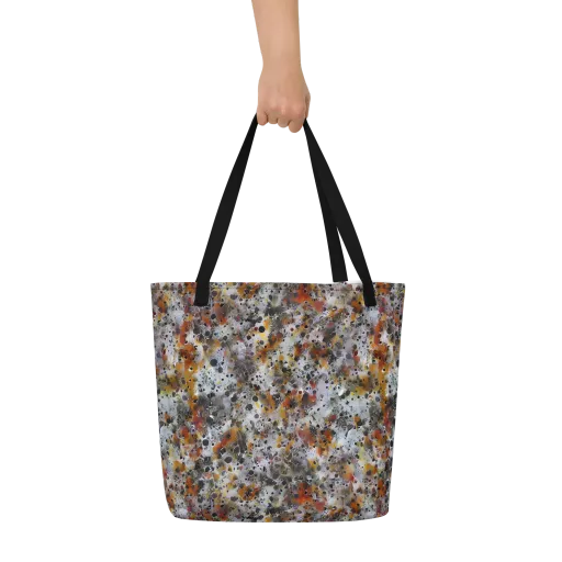 Molten Static on a Large Tote Bag W/ Pocket