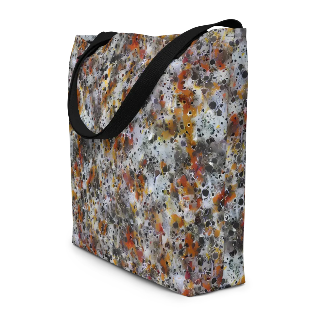 Molten Static on Large Tote Bag W/ Pocket — Front