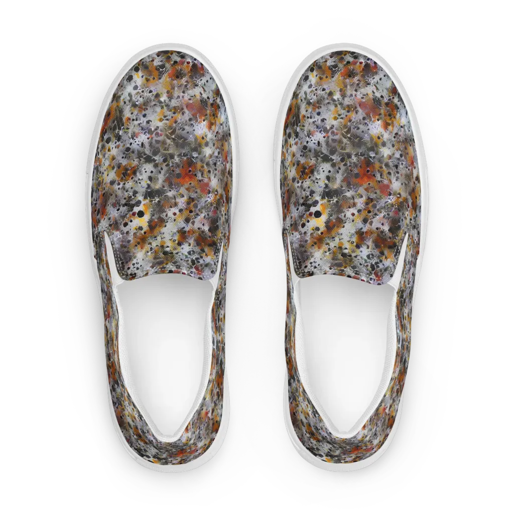 Molten Static on Women's Slip-On Canvas Shoes — Front