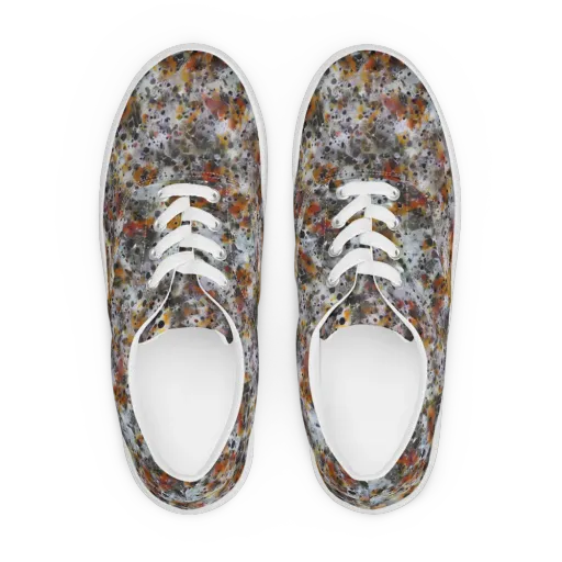 Molten Static on a Men's Lace-Up Canvas Shoes