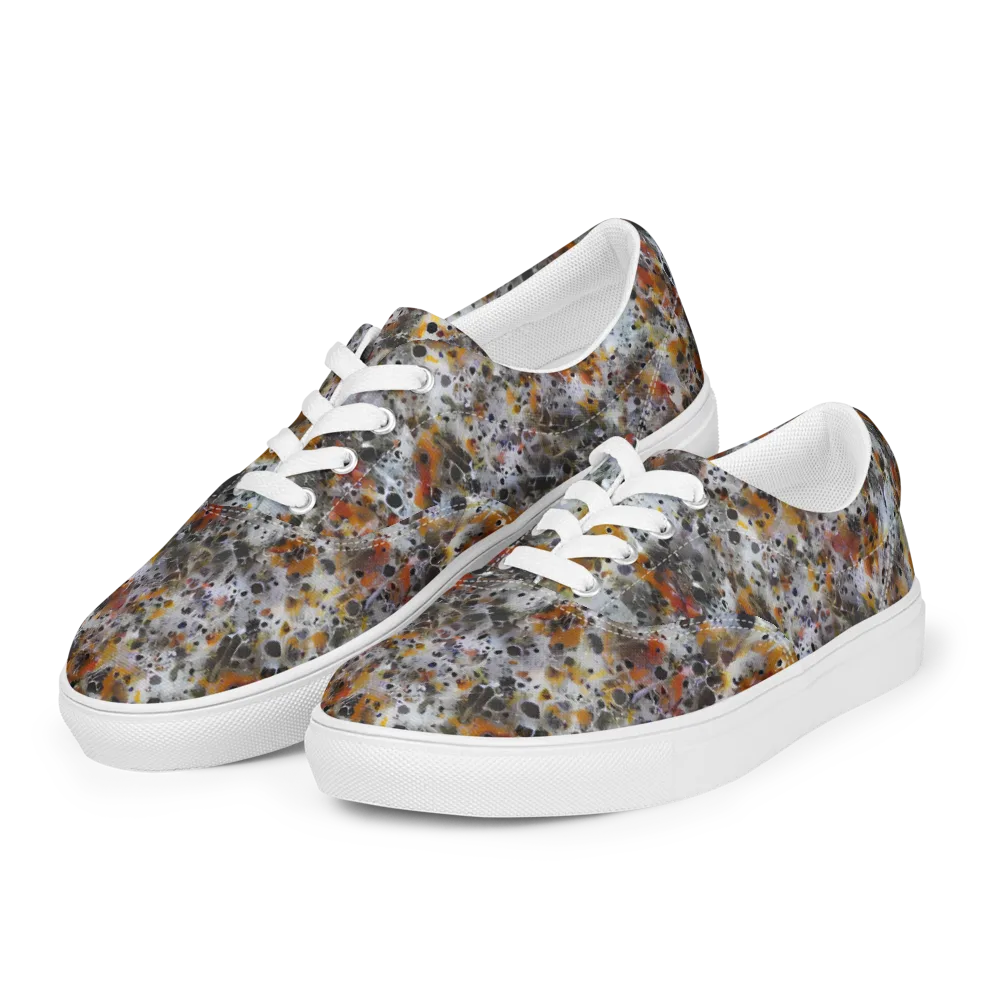Molten Static on Men's Lace-Up Canvas Shoes — Left Front