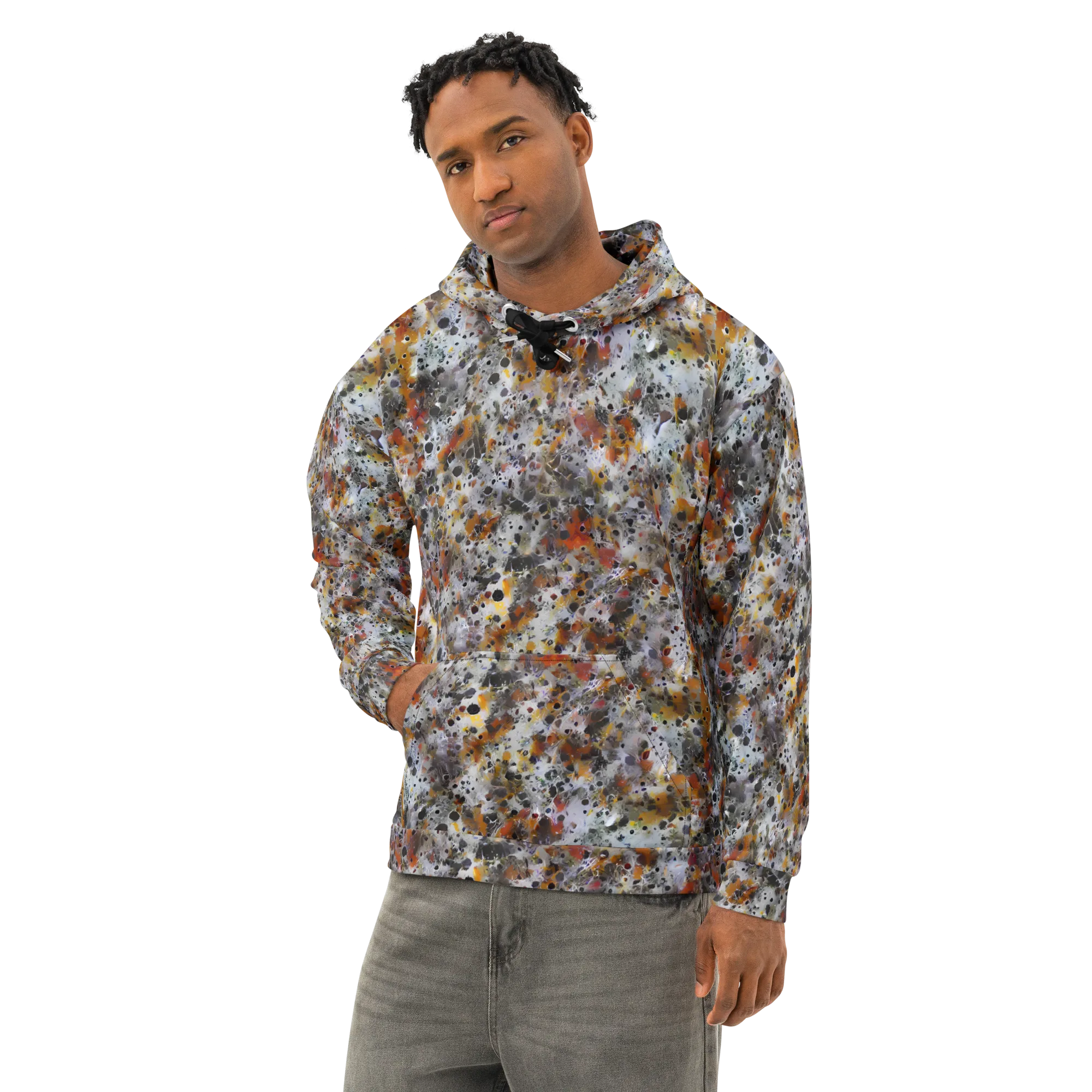 Molten Static on Cotton Hoodie — Left Front