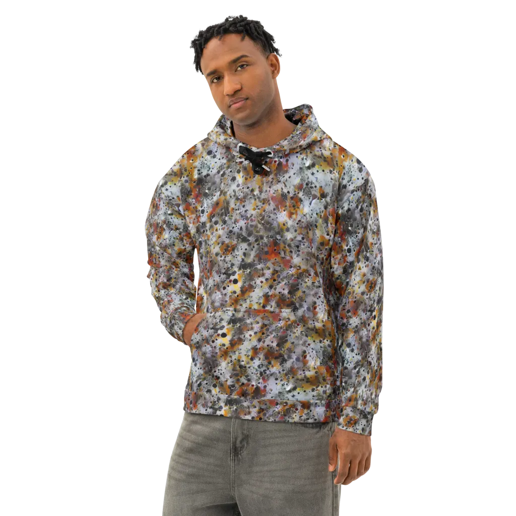 Molten Static on Cotton Hoodie — Left Front