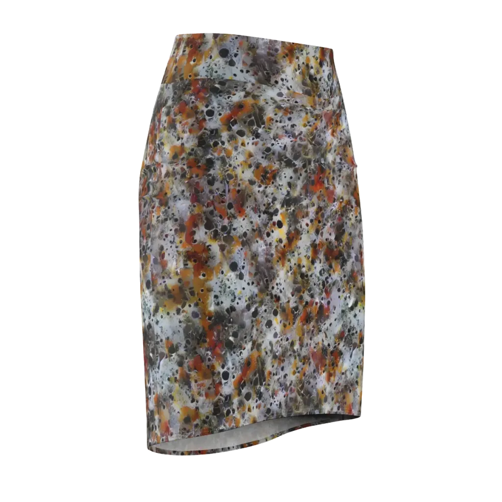 Molten Static on Pencil Skirt — Front Side