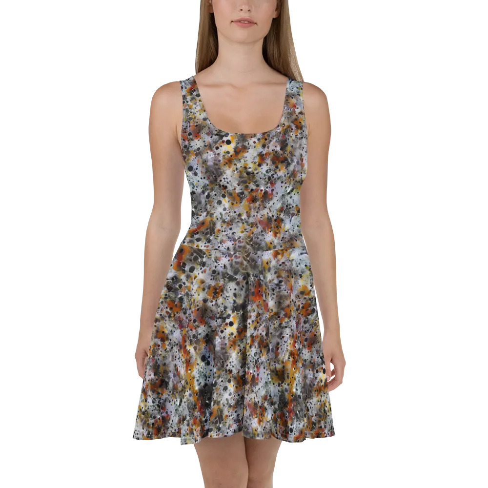 Molten Static on Skater Dress — Front