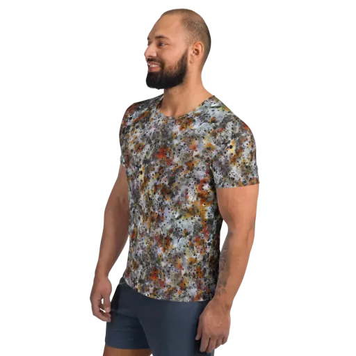 Molten Static on a Men's Athletic T-Shirt