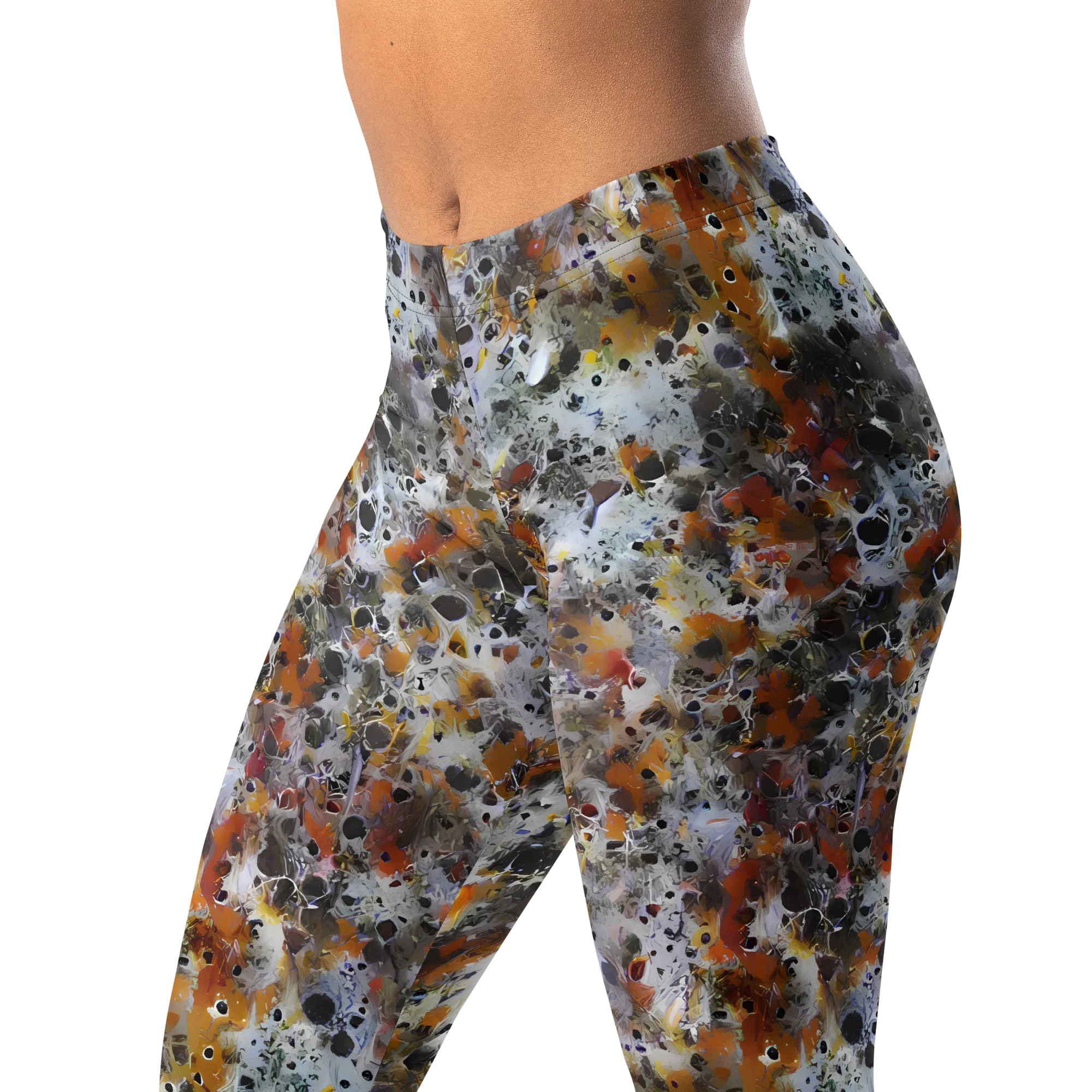 Molten Static on Leggings — Left Front