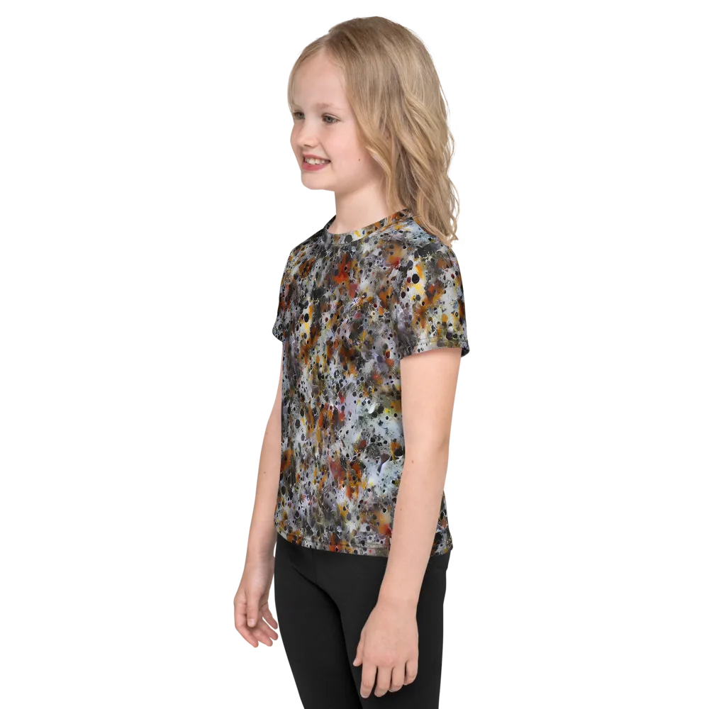 Molten Static on Kids Crew Neck T-Shirt — Left
