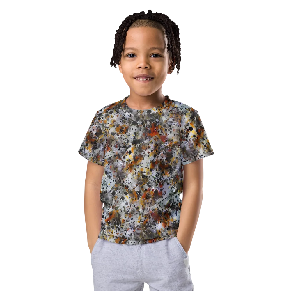 Molten Static on Kids Crew Neck T-Shirt — Front