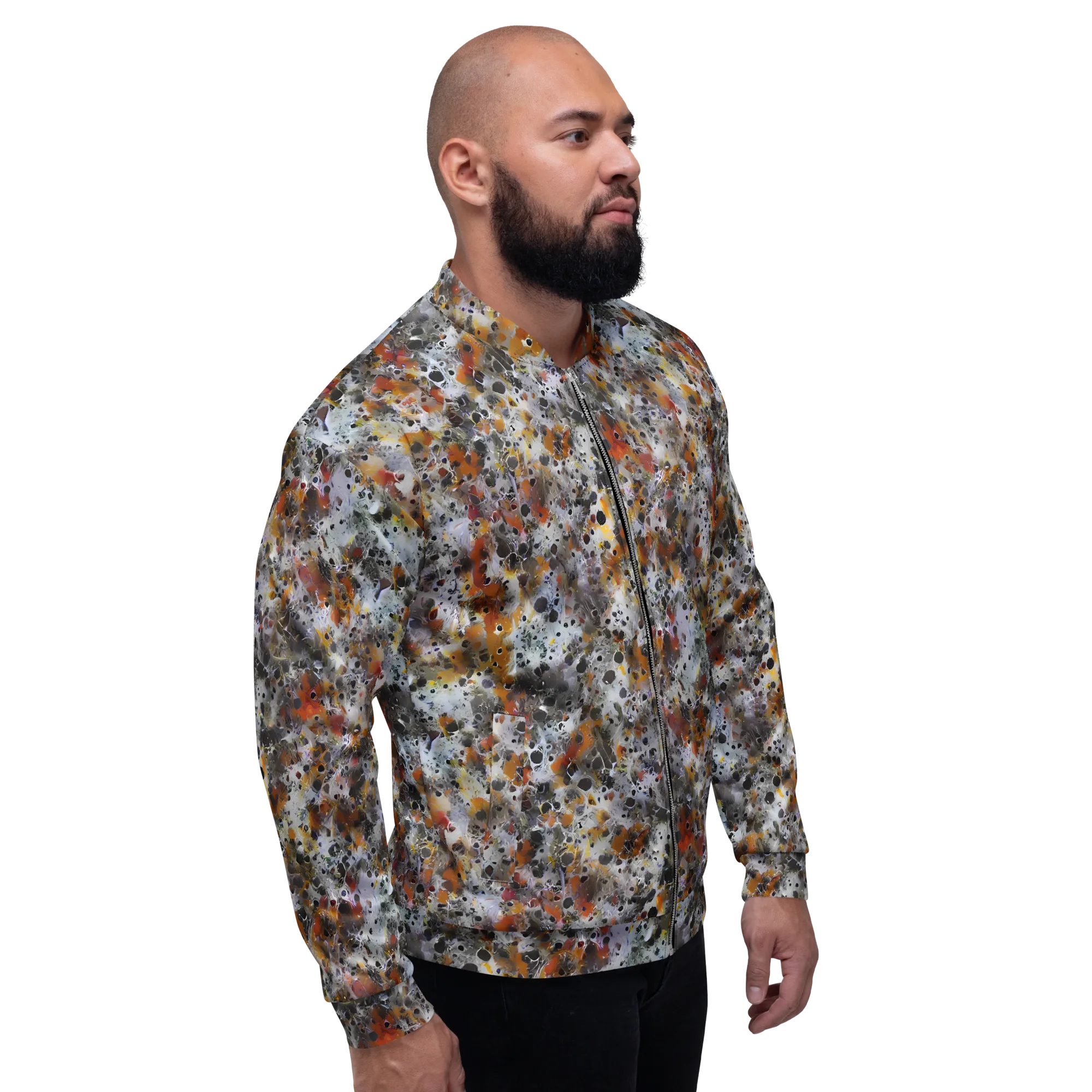 Molten Static on Bomber Jacket — Right