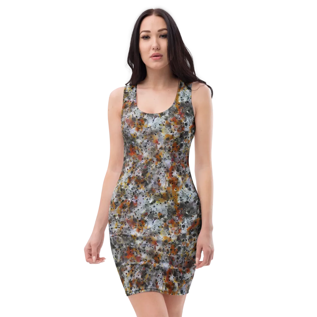 Molten Static on Bodycon Dress — Front