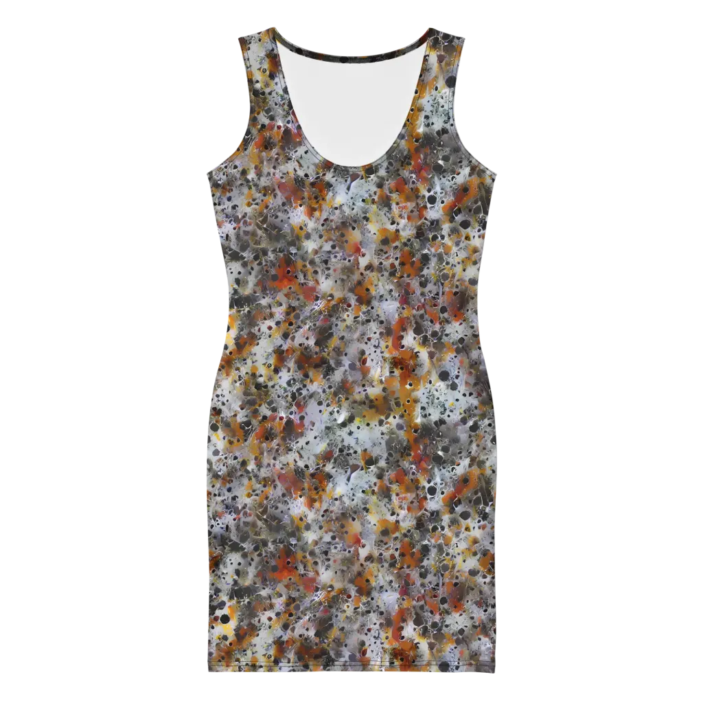 Molten Static on Bodycon Dress — Front