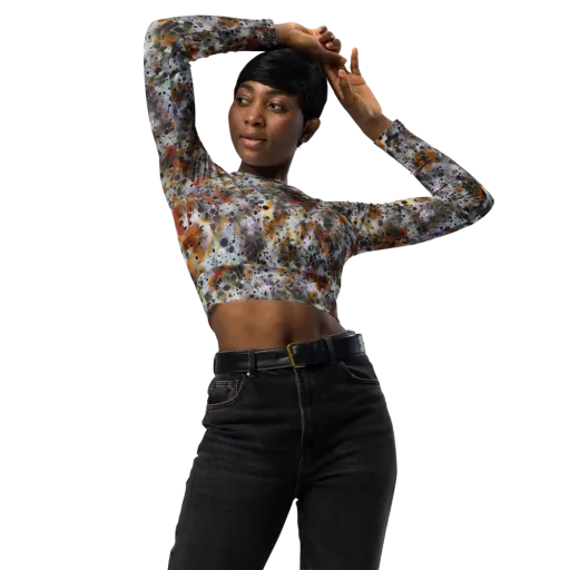 Molten Static on a Long Sleeve Crop Top
