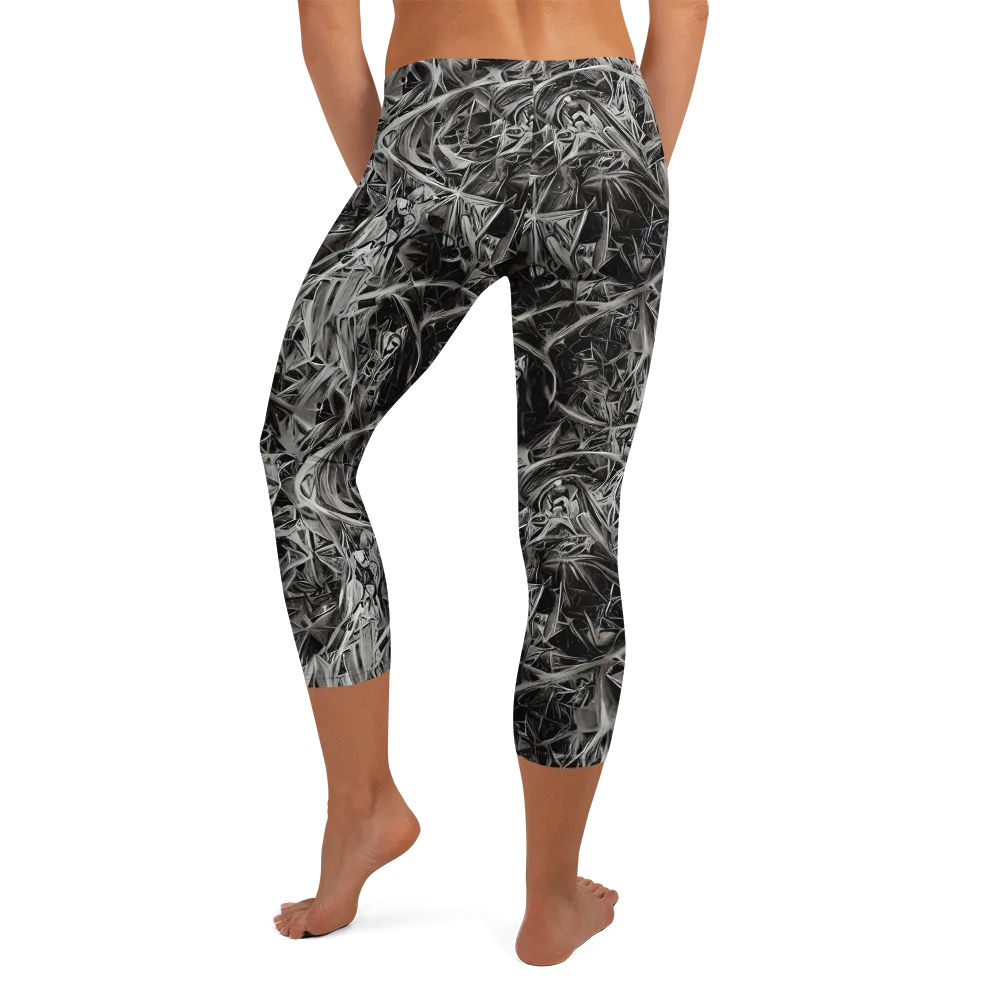 Silver Shatter on Capri Leggings — Back