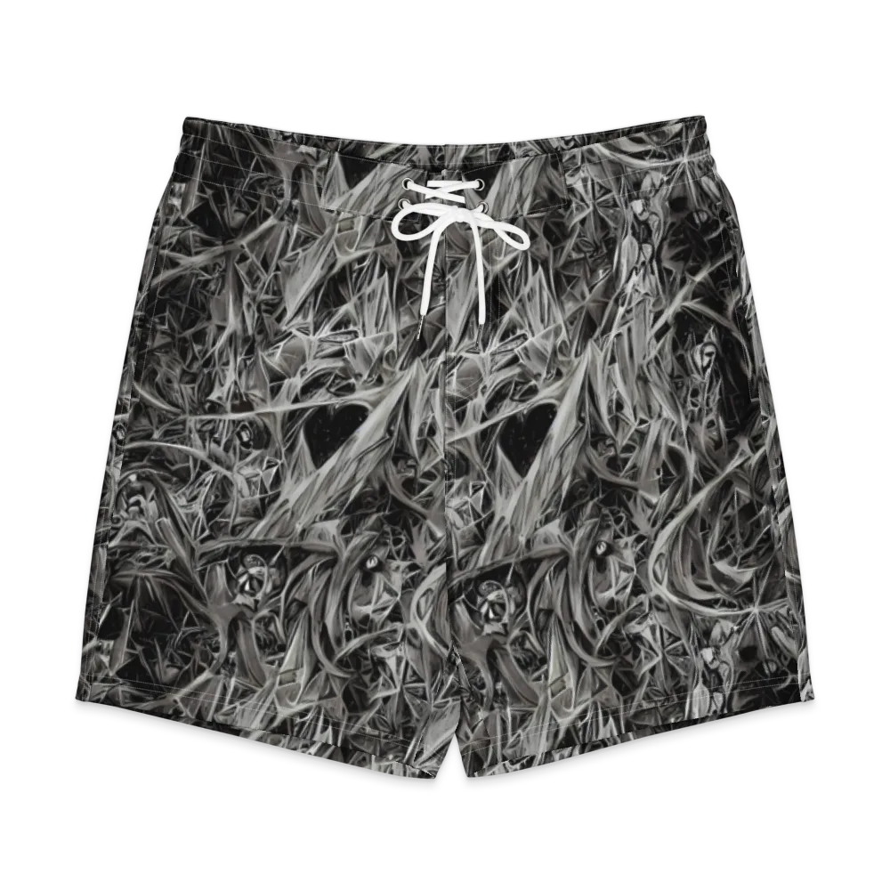 Silver Shatter on Men's Board Shorts — Front