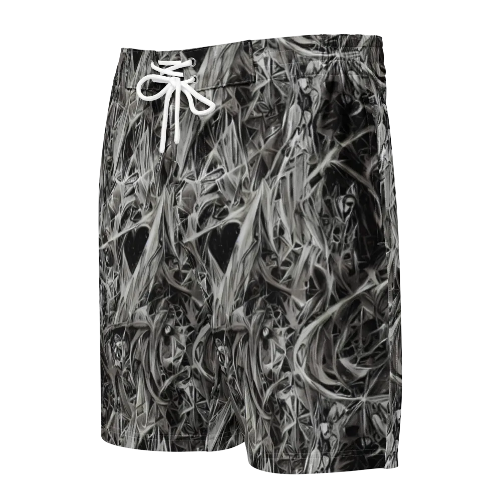 Silver Shatter on Men's Board Shorts — Front
