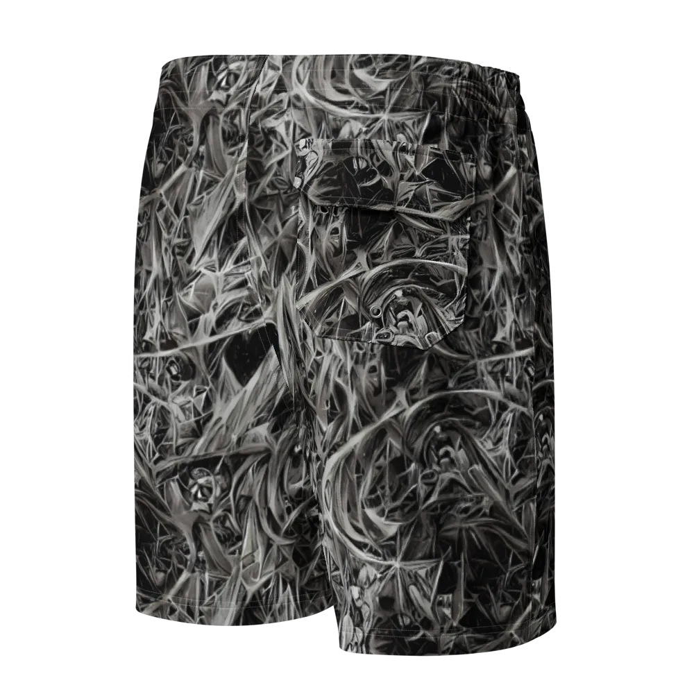 Silver Shatter on Men's Board Shorts — Back