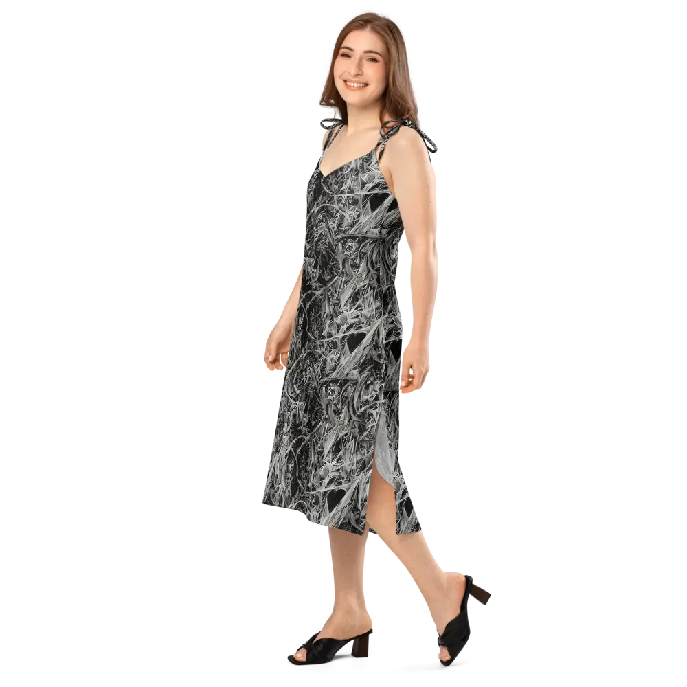 Silver Shatter on Slip Dress — Left Front