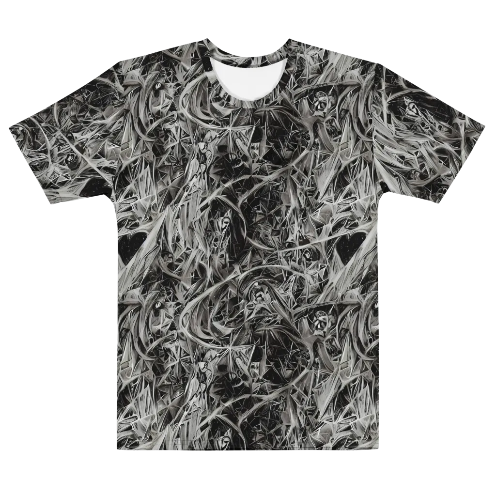 Silver Shatter on Men's Cotton Crew Neck T-Shirt — Front