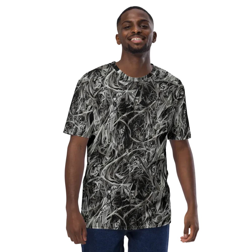 Silver Shatter on Men's Crew Neck T-Shirt — Front