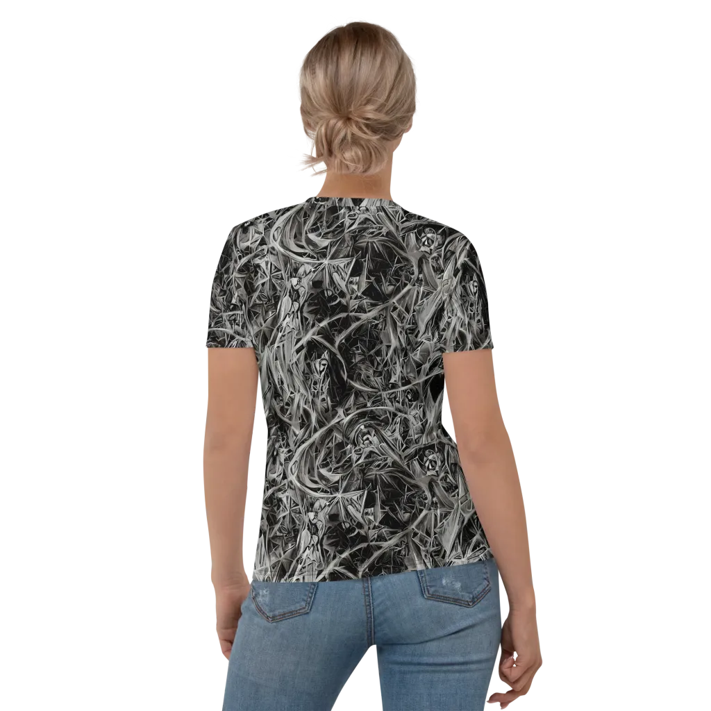 Silver Shatter on Women's Crew Neck T-Shirt — Back