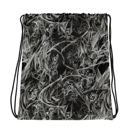 Silver Shatter on a Drawstring Bag