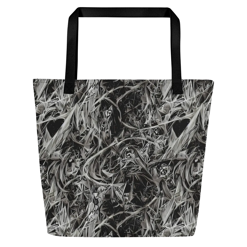 Silver Shatter on Large Tote Bag W/ Pocket — Front