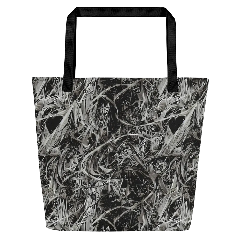 Silver Shatter on Large Tote Bag W/ Pocket — Front
