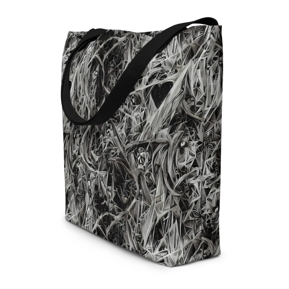 Silver Shatter on Large Tote Bag W/ Pocket — Front