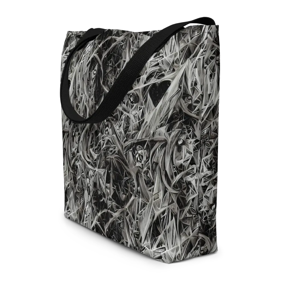 Silver Shatter on Large Tote Bag W/ Pocket — Front