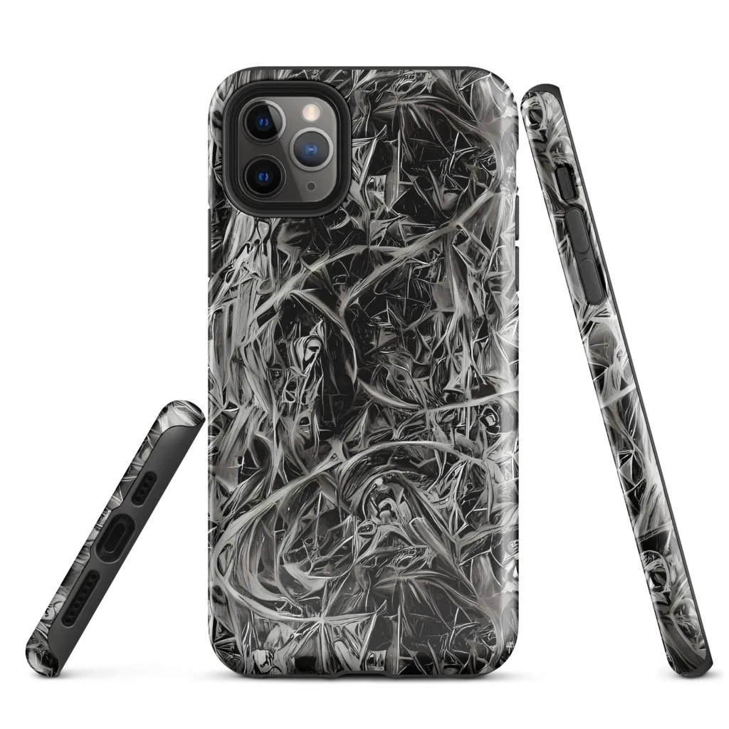 Silver Shatter on Tough Case for iPhone® — Front