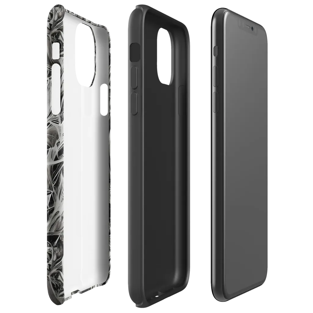 Silver Shatter on Tough Case for iPhone® — Right